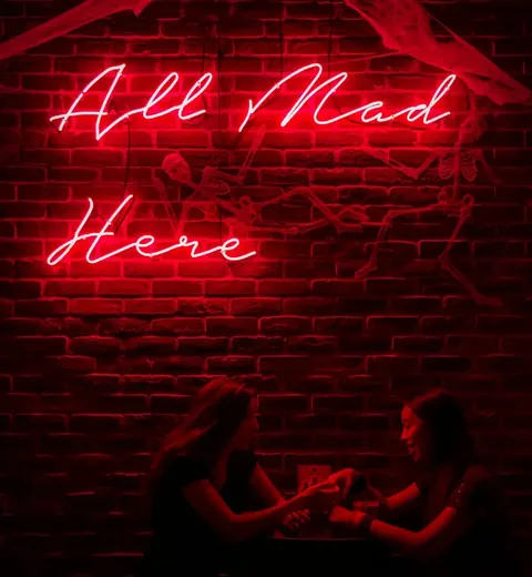 Neon sign at Rollin' Green